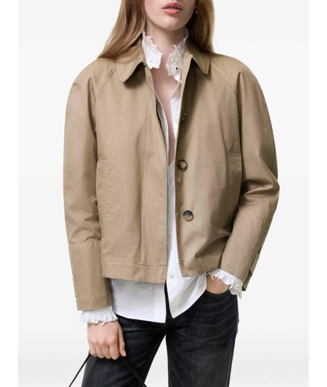 BURBERRY Бежевая хлопковая куртка, фото 4