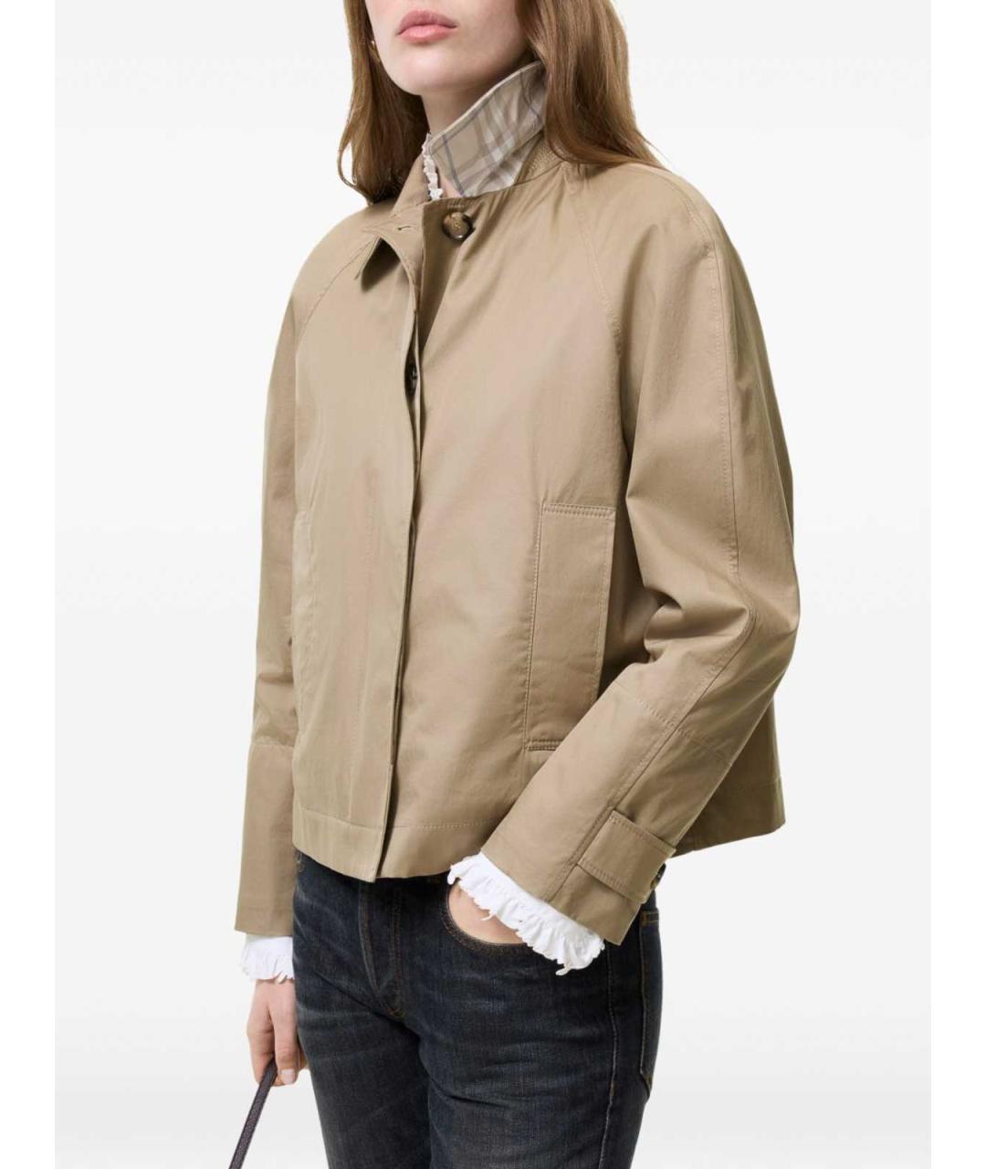 BURBERRY Бежевая хлопковая куртка, фото 3