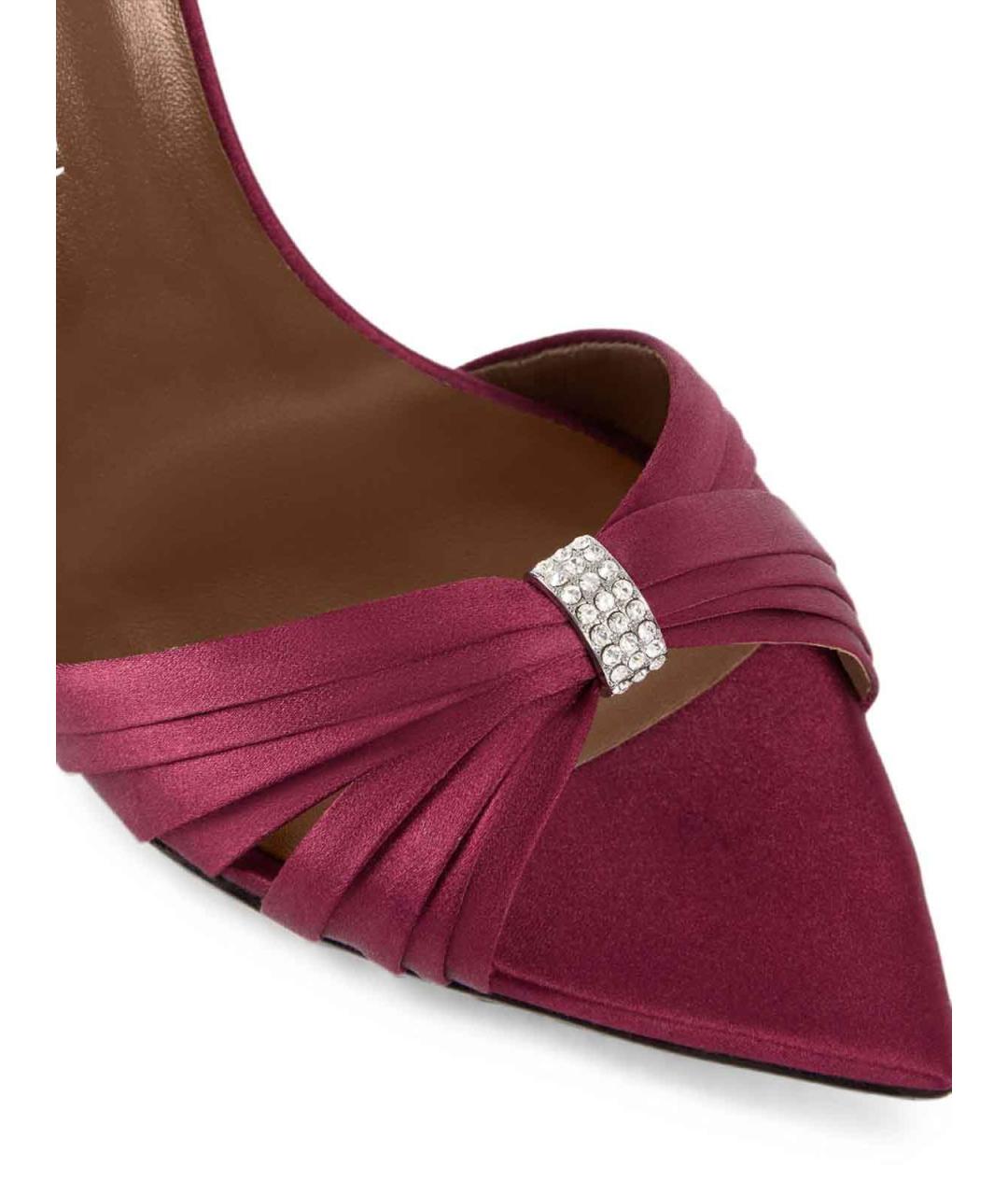 GIUSEPPE ZANOTTI DESIGN Бордовые текстильные босоножки, фото 2