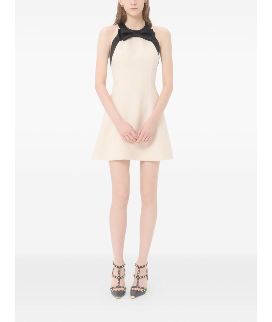 VALENTINO Мульти шерстяное коктейльное платье, фото 3