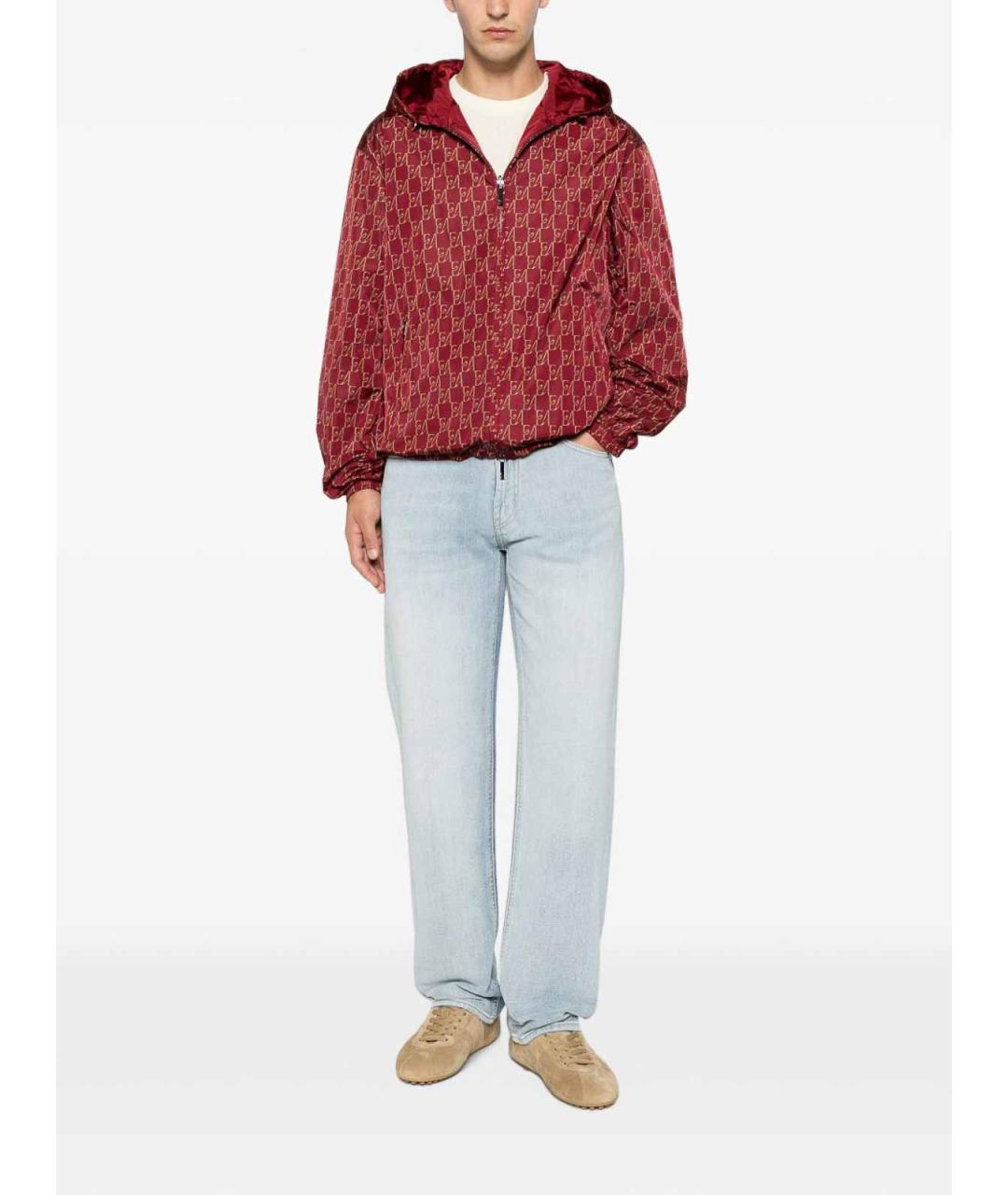 EMPORIO ARMANI Бордовая полиамидовая куртка, фото 4