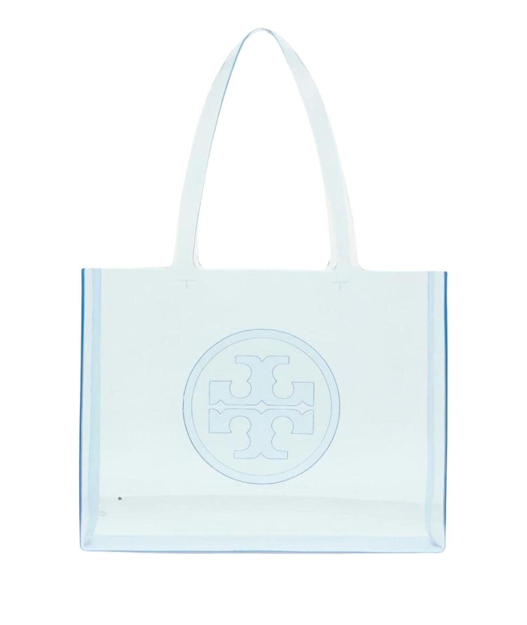 TORY BURCH Голубая синтетическая сумка тоут, фото 1