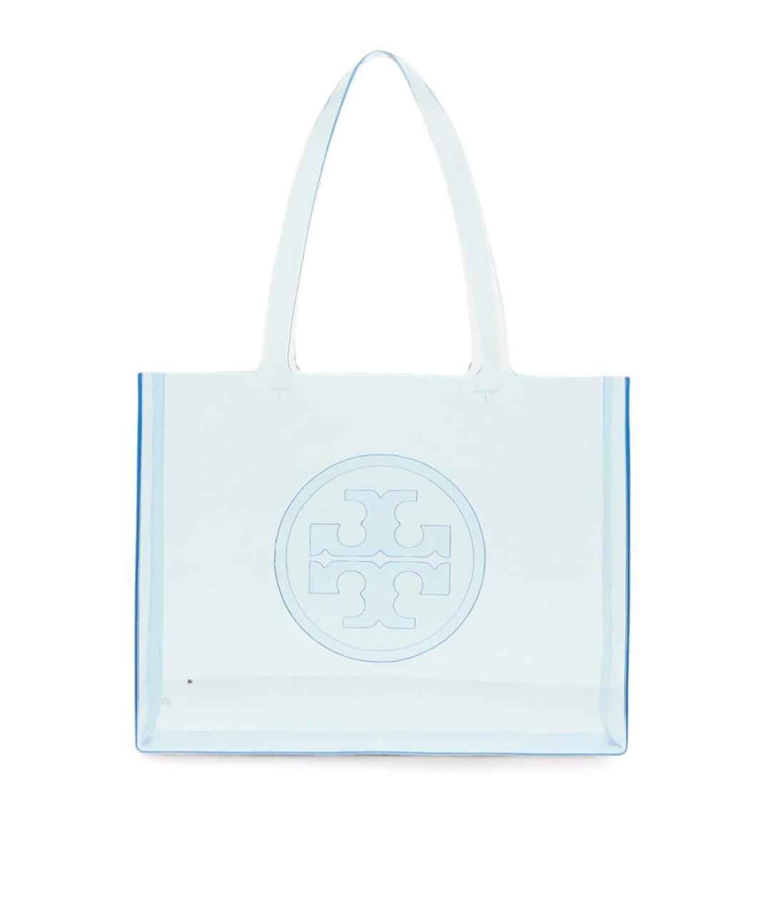 TORY BURCH Голубая синтетическая сумка тоут, фото 4