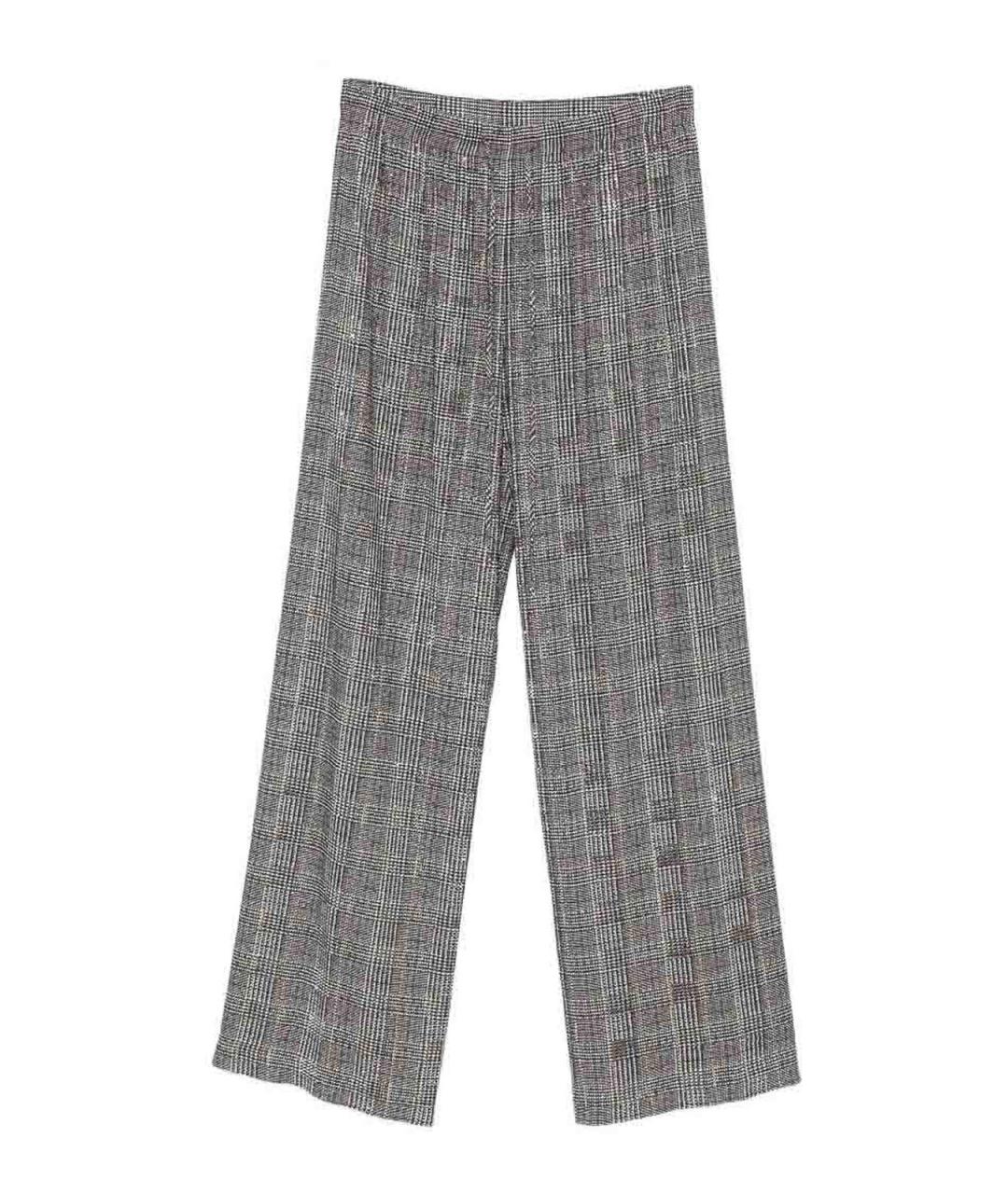 ERMANNO SCERVINO Серые вискозные прямые брюки, фото 1