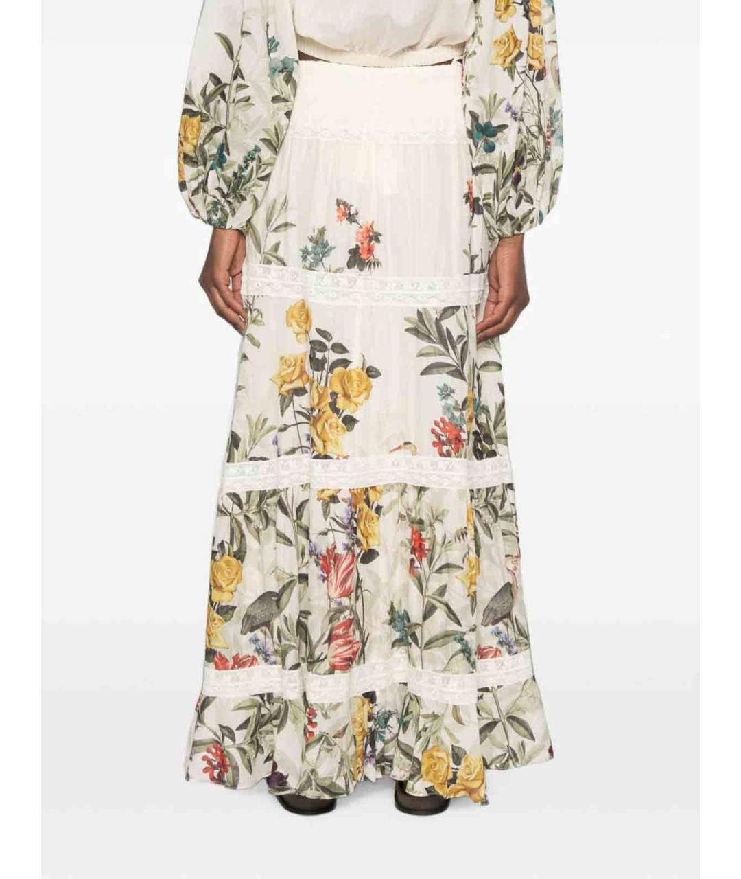 ALICE+OLIVIA Мульти хлопковая юбка миди, фото 3