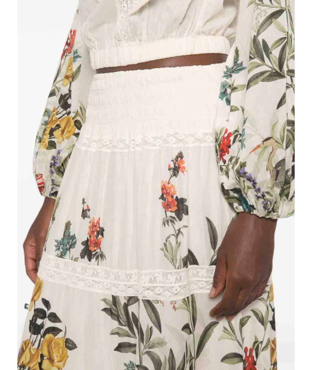 ALICE+OLIVIA Мульти хлопковая юбка миди, фото 2