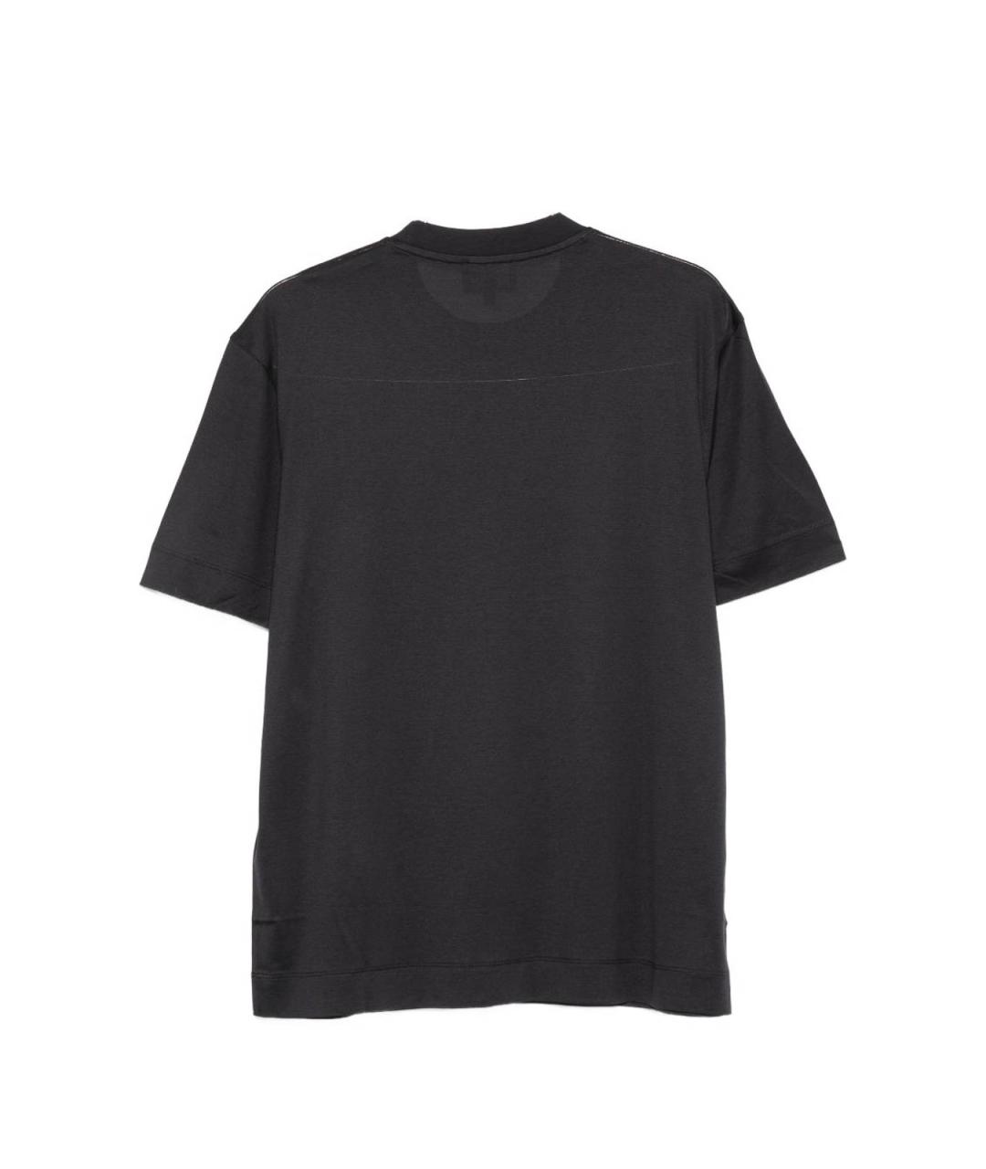 EMPORIO ARMANI Синяя хлопковая футболка, фото 3