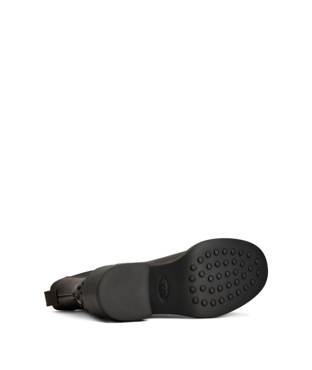 TOD'S Коричневые кожаные ботинки, фото 4