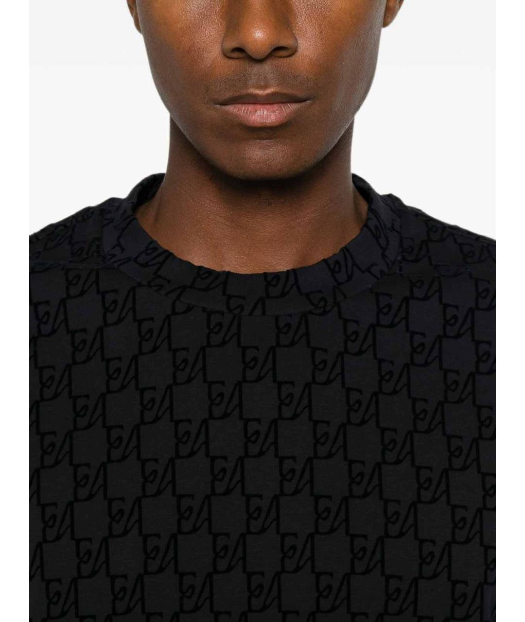 EMPORIO ARMANI Синий полиэстеровый джемпер / свитер, фото 4