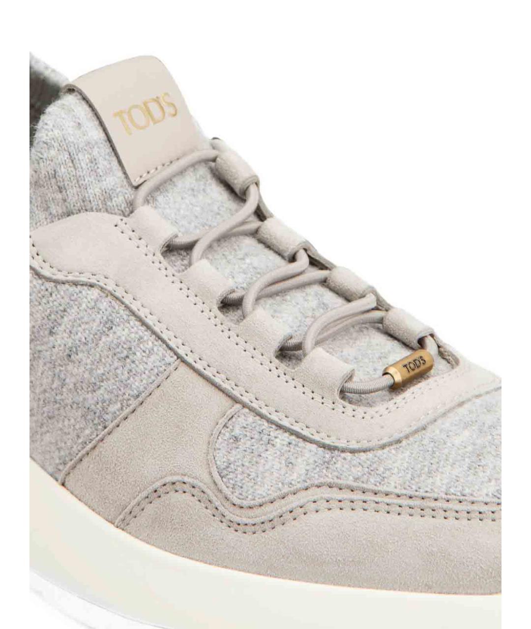TOD'S Серые текстильные кроссовки, фото 3