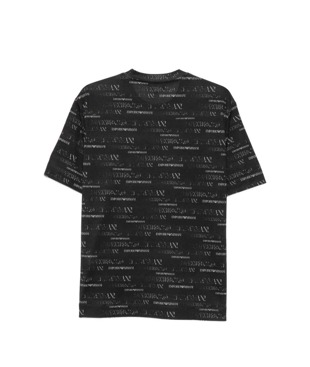 EMPORIO ARMANI Темно-синяя хлопковая футболка, фото 3