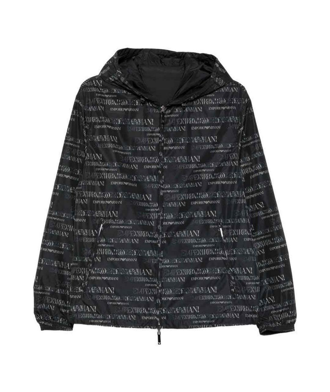 EMPORIO ARMANI Темно-синяя полиамидовая куртка, фото 1