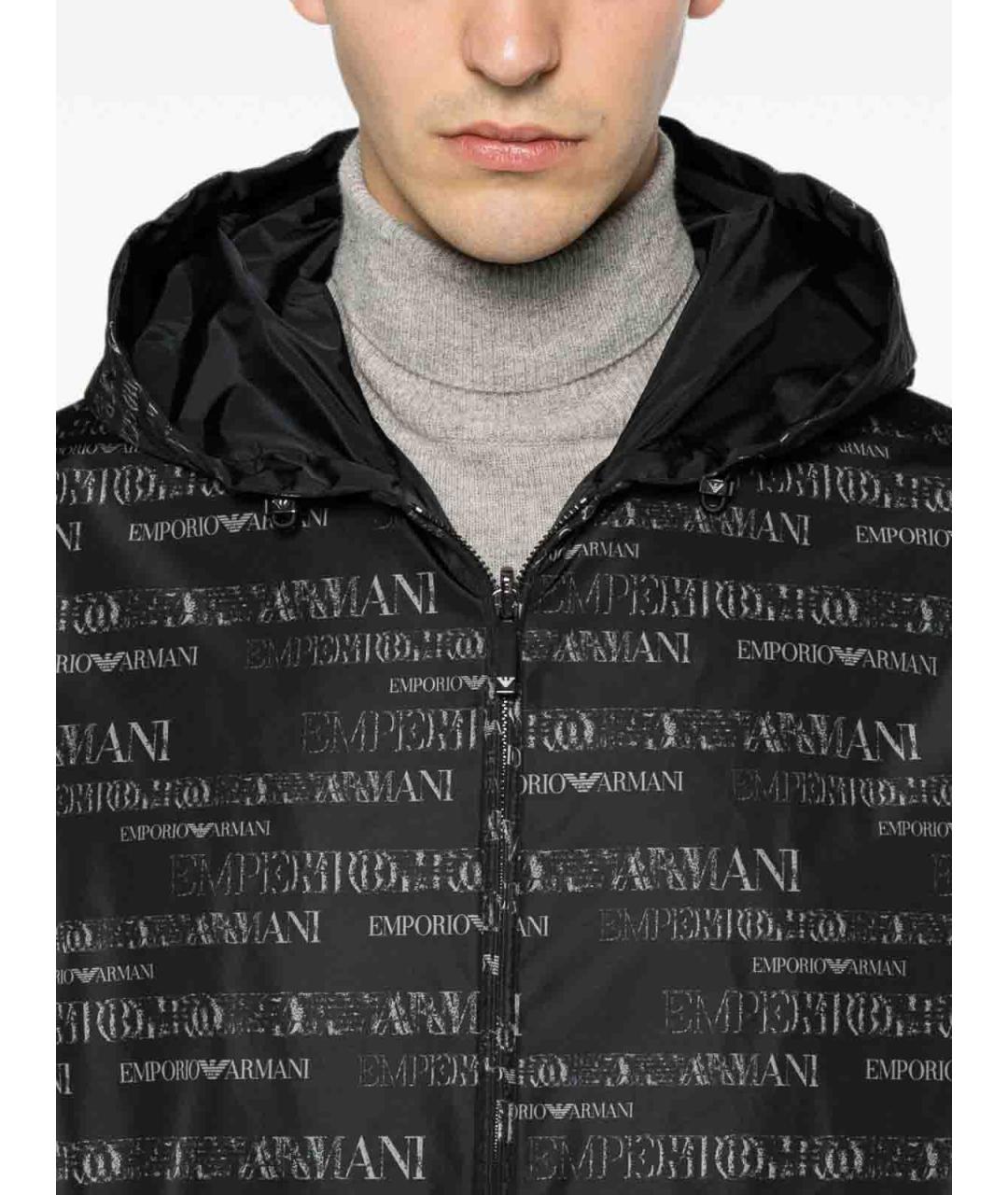 EMPORIO ARMANI Темно-синяя полиамидовая куртка, фото 6