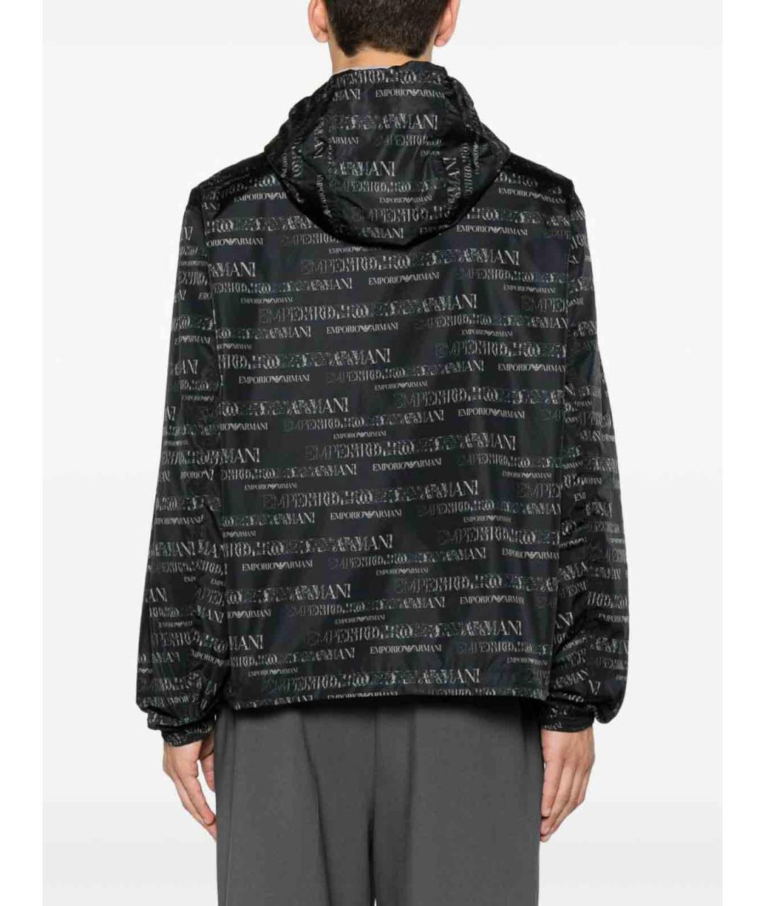 EMPORIO ARMANI Темно-синяя полиамидовая куртка, фото 2