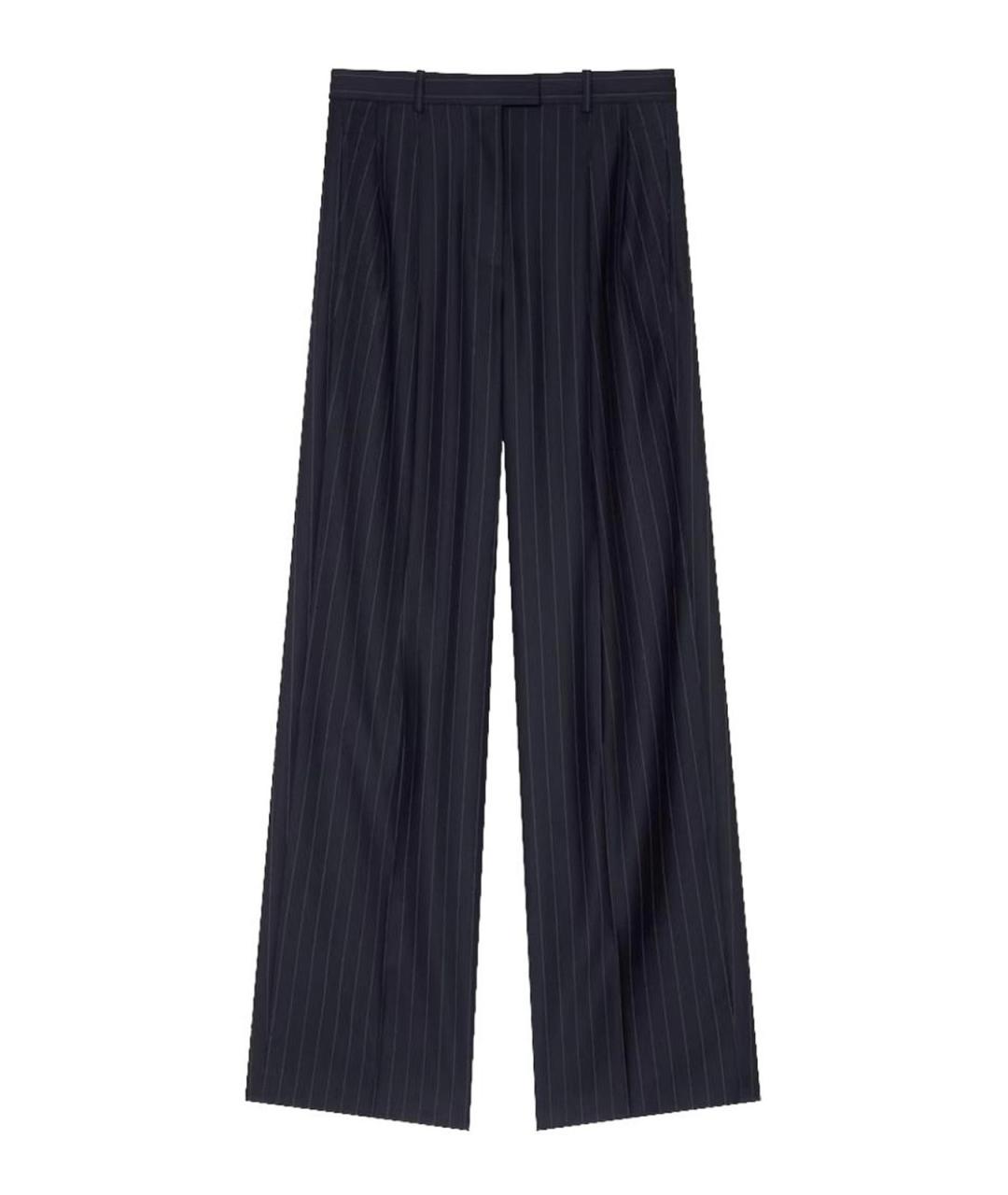 GIVENCHY Темно-синие шерстяные прямые брюки, фото 3