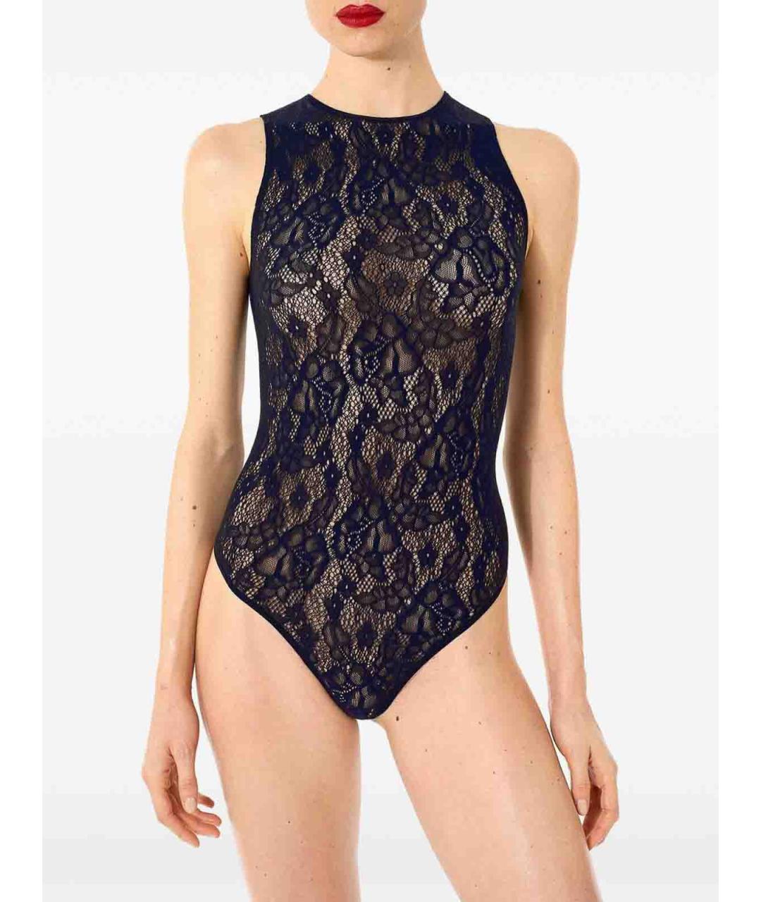 WOLFORD Темно-синее полиамидовое боди, фото 2