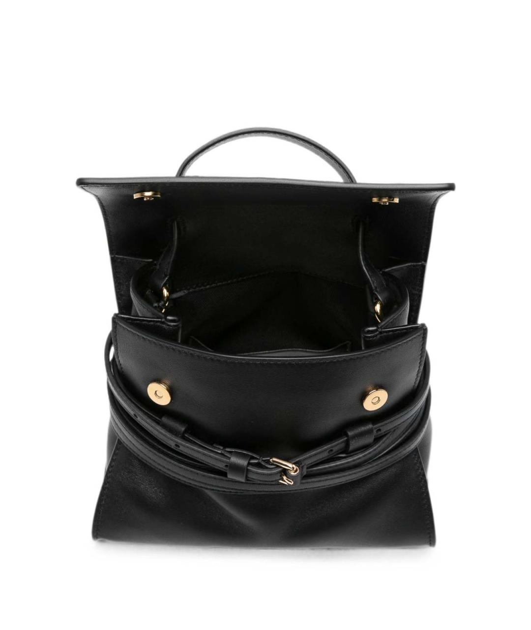 MOSCHINO Черная кожаная сумка с короткими ручками, фото 5
