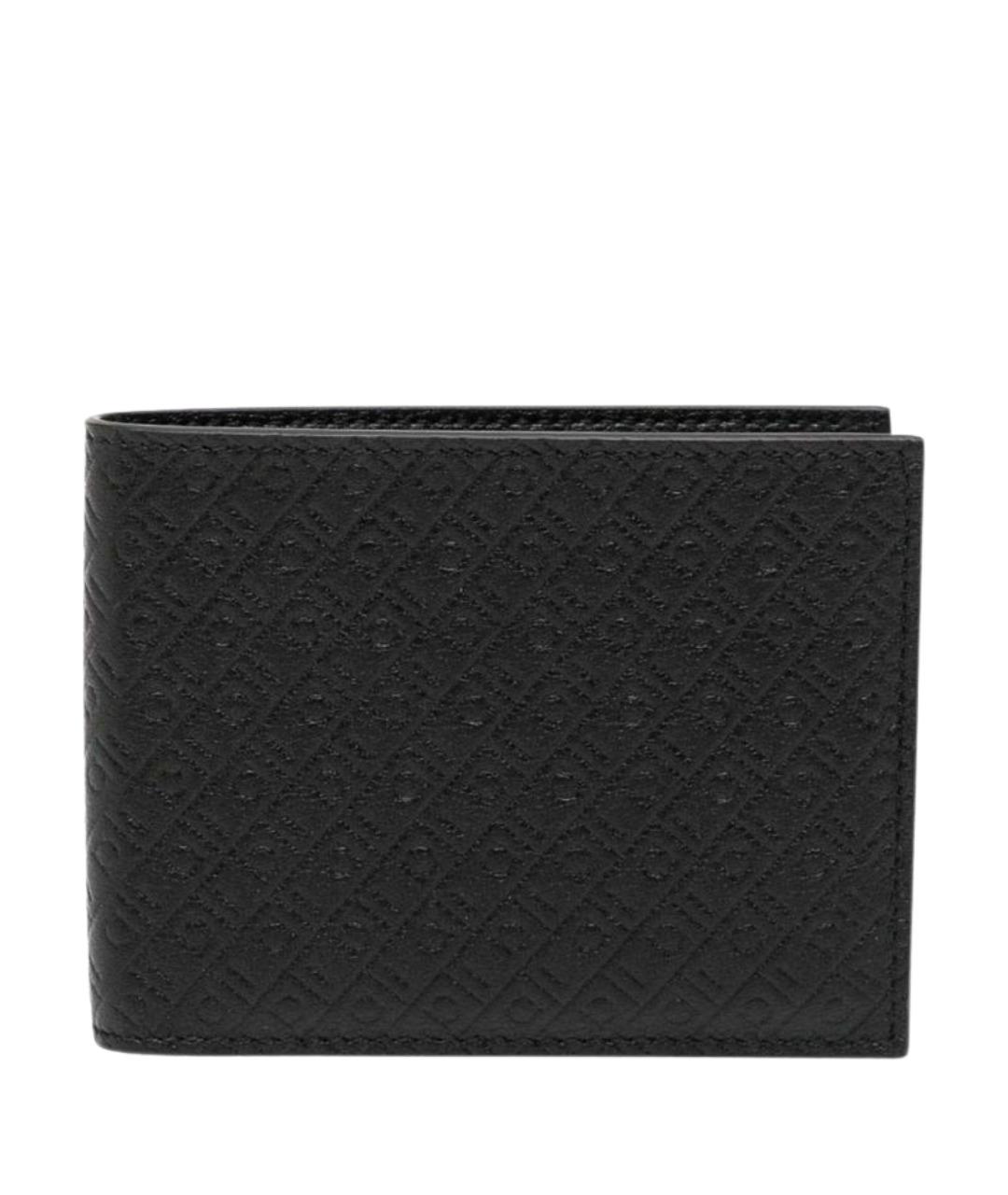 FERRAGAMO Черный кожаный кошелек, фото 1