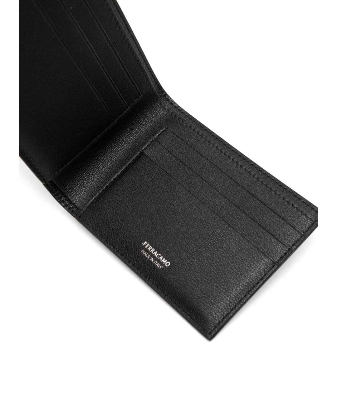 FERRAGAMO Черный кожаный кошелек, фото 2