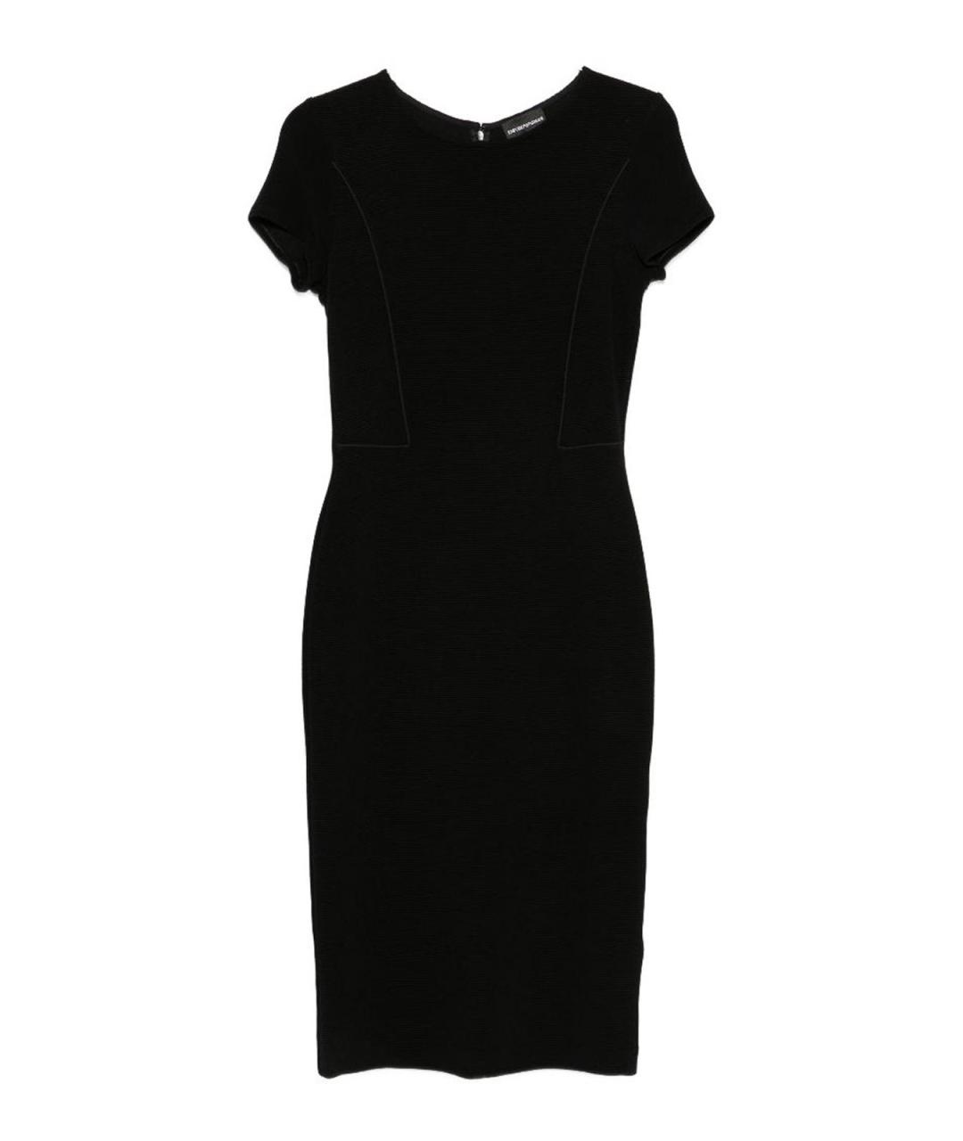 EMPORIO ARMANI Черное полиамидовое повседневное платье, фото 1