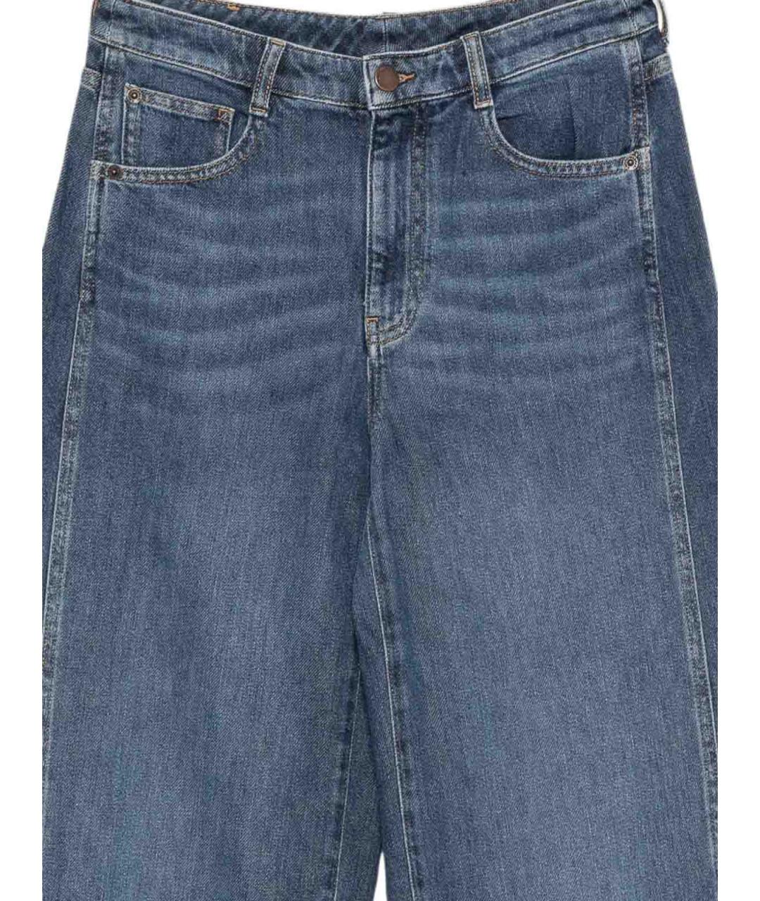 EMPORIO ARMANI Синие хлопковые прямые джинсы, фото 2