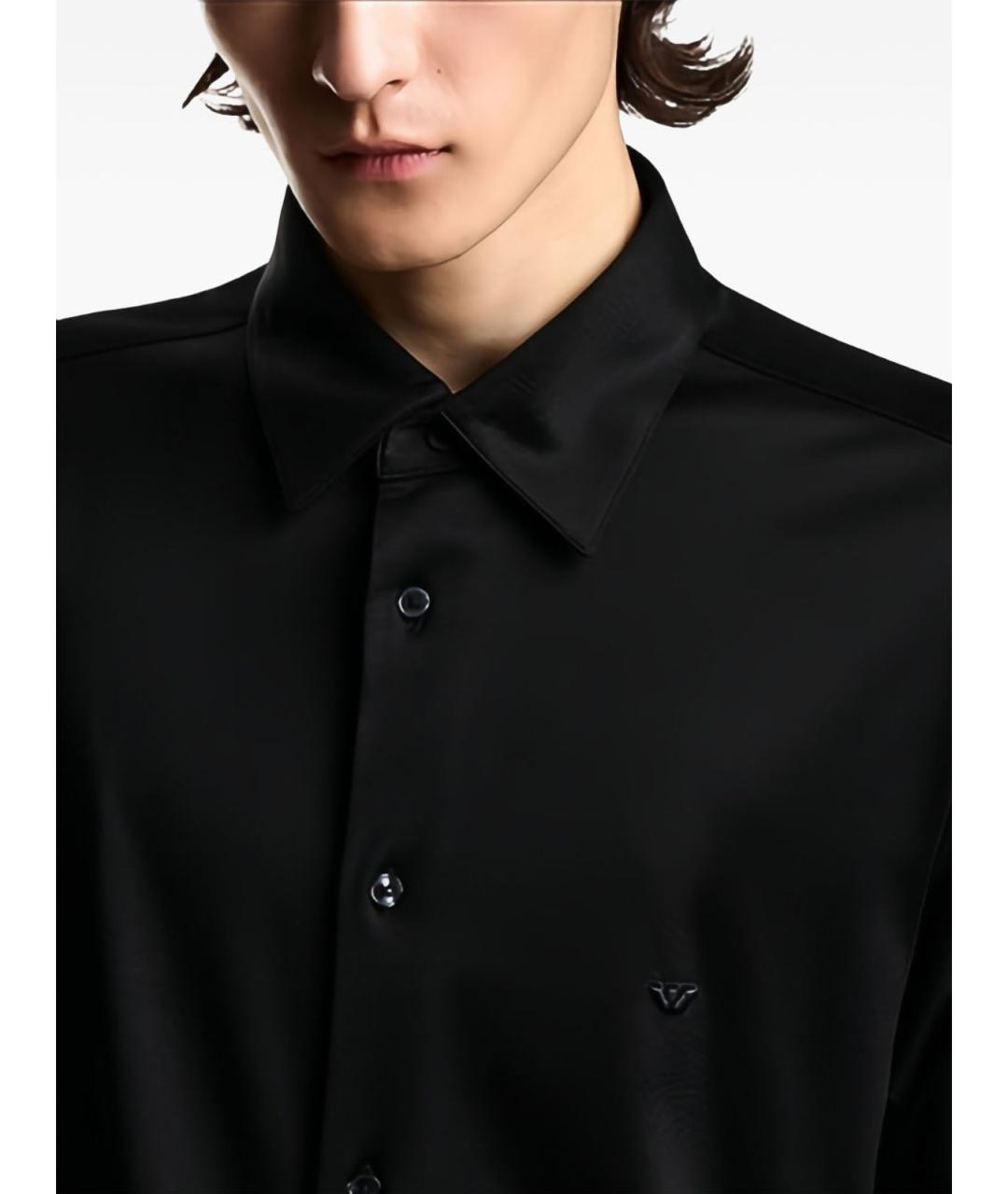 EMPORIO ARMANI Черная кэжуал рубашка, фото 5