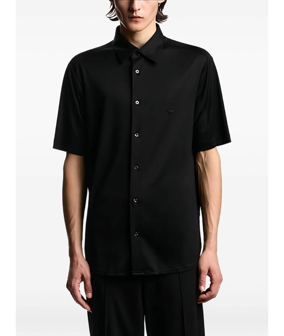EMPORIO ARMANI Черная кэжуал рубашка, фото 2