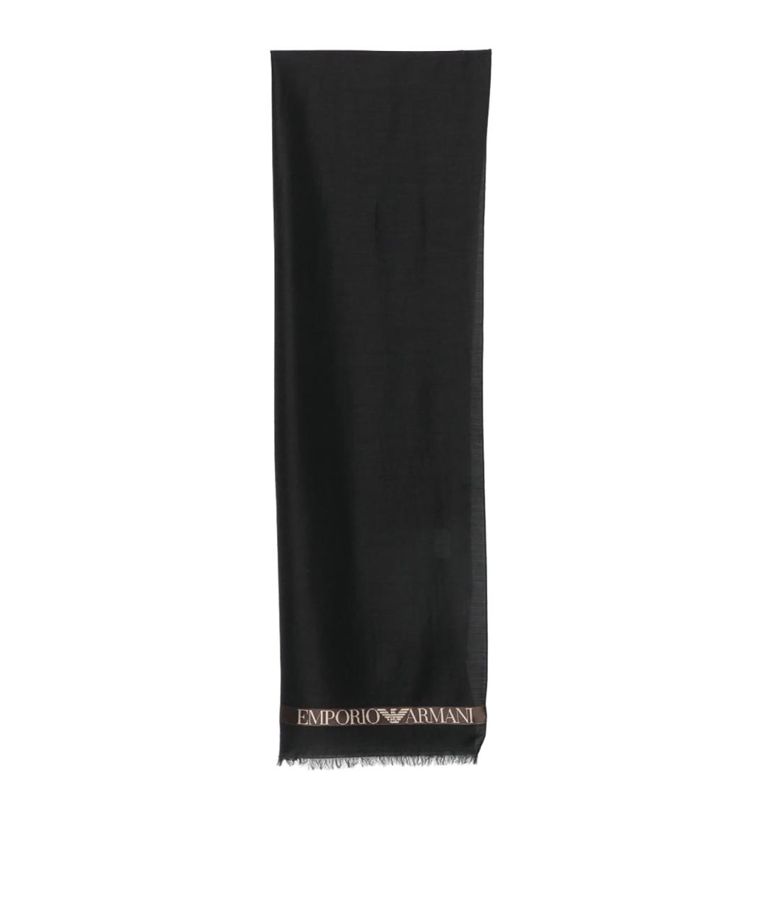 EMPORIO ARMANI Черный шарф, фото 1