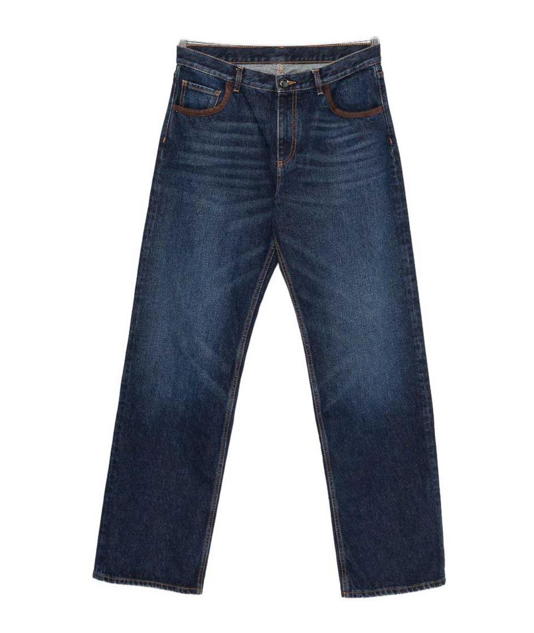 ETRO Синие хлопковые прямые джинсы, фото 1