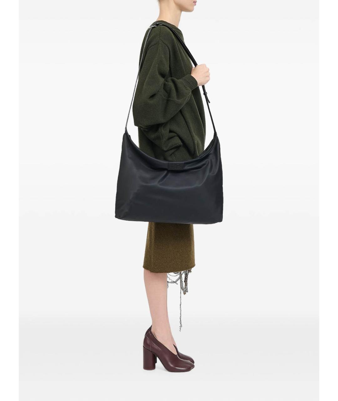 MM6 MAISON MARGIELA Черная нейлоновая сумка тоут, фото 3