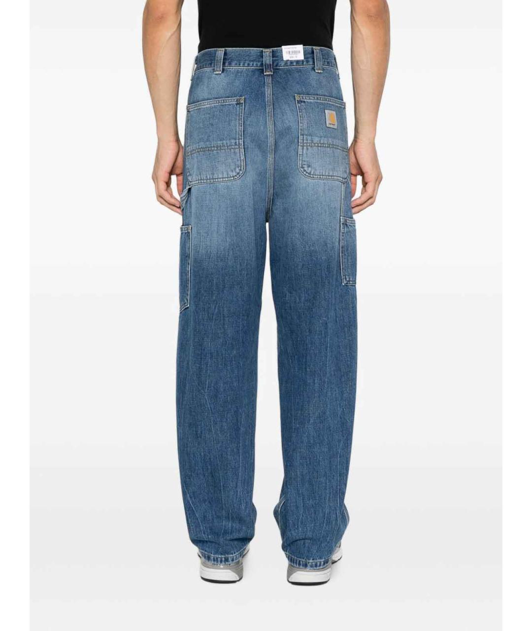 CARHARTT Синие хлопковые прямые джинсы, фото 3