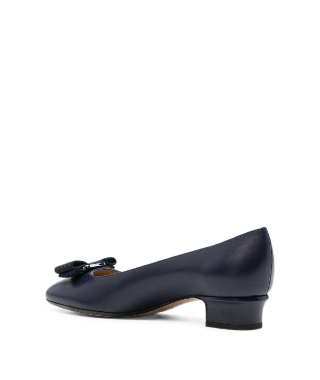FERRAGAMO Синие кожаные туфли, фото 2