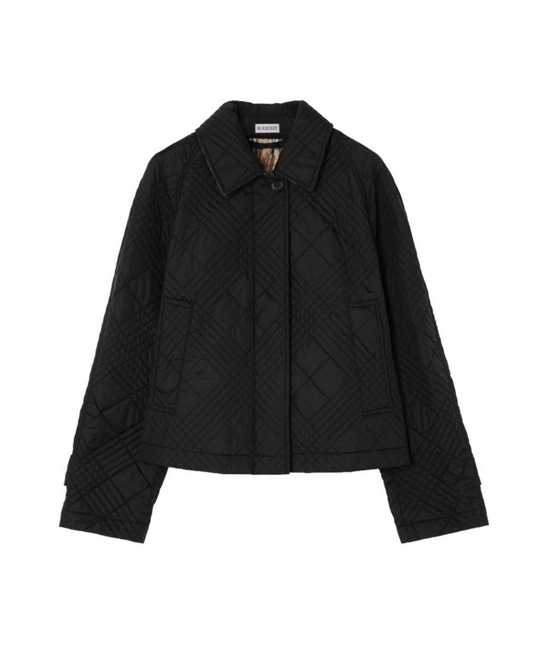 BURBERRY Черная нейлоновая куртка, фото 4