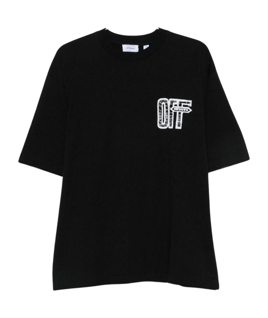 OFF-WHITE Черная хлопковая футболка, фото 1