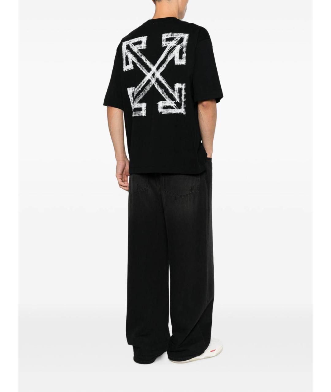 OFF-WHITE Черная хлопковая футболка, фото 5