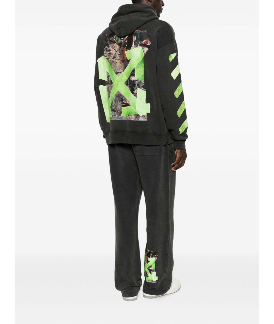 OFF-WHITE Черные хлопковые повседневные брюки, фото 3