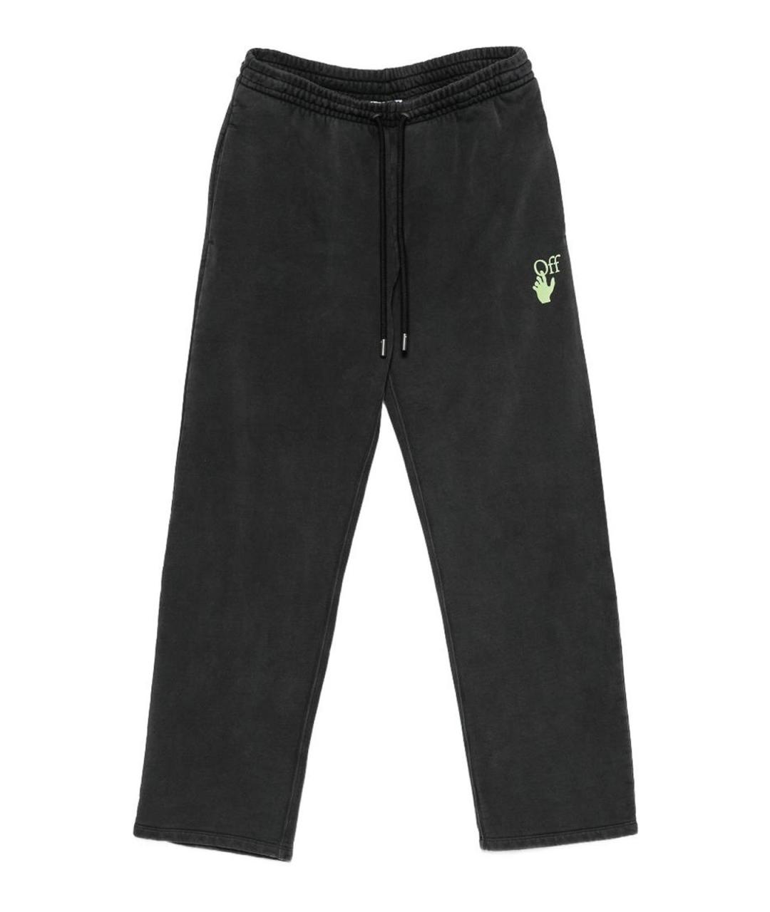OFF-WHITE Черные хлопковые повседневные брюки, фото 1
