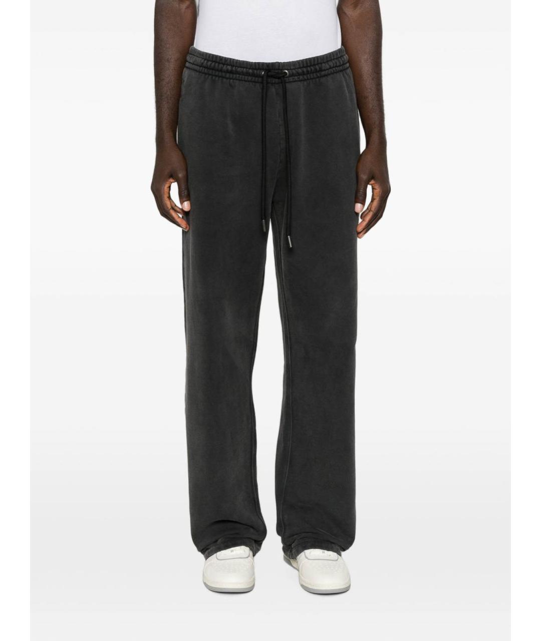 OFF-WHITE Черные хлопковые повседневные брюки, фото 5