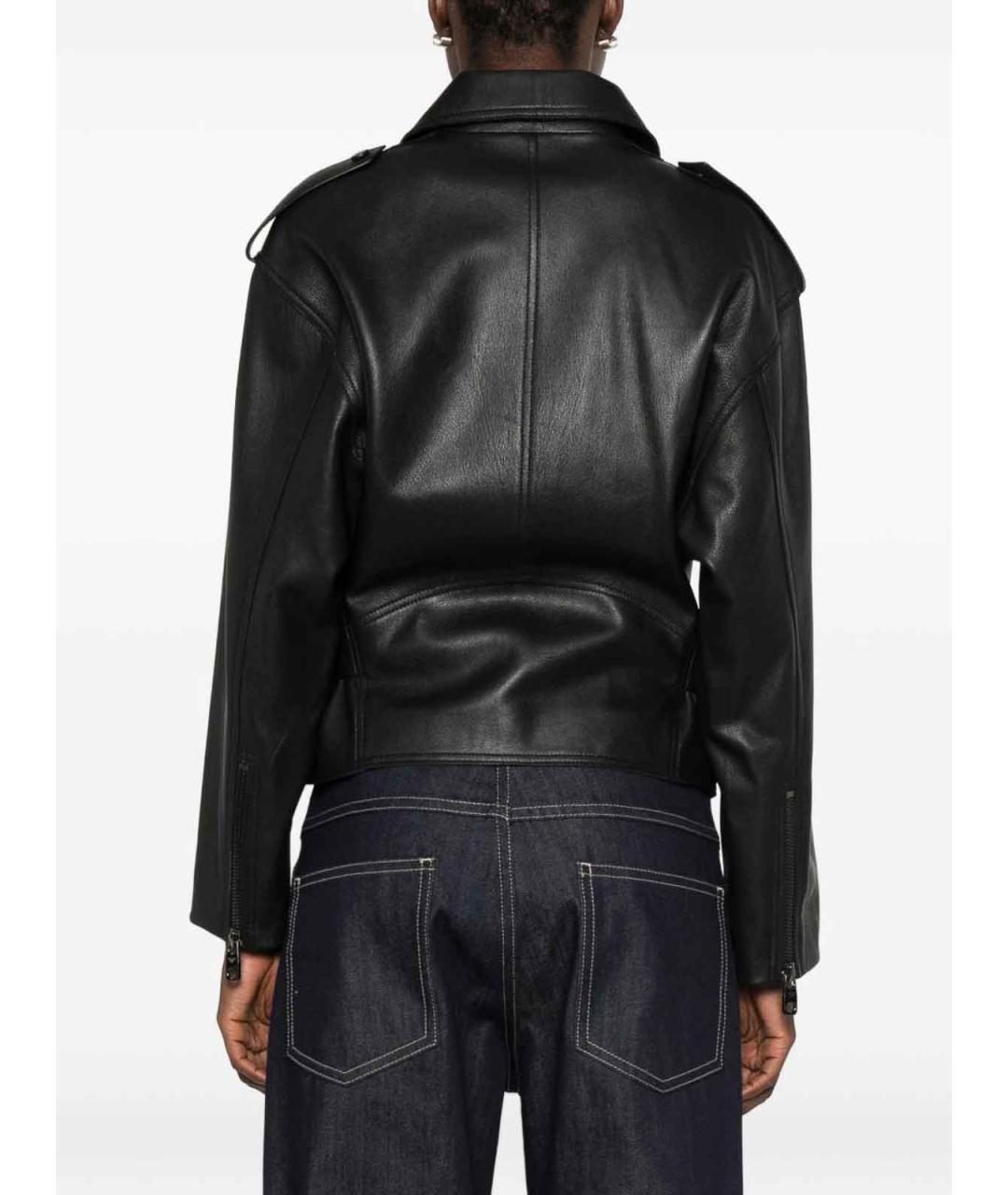 EMPORIO ARMANI Черная кожаная куртка, фото 3
