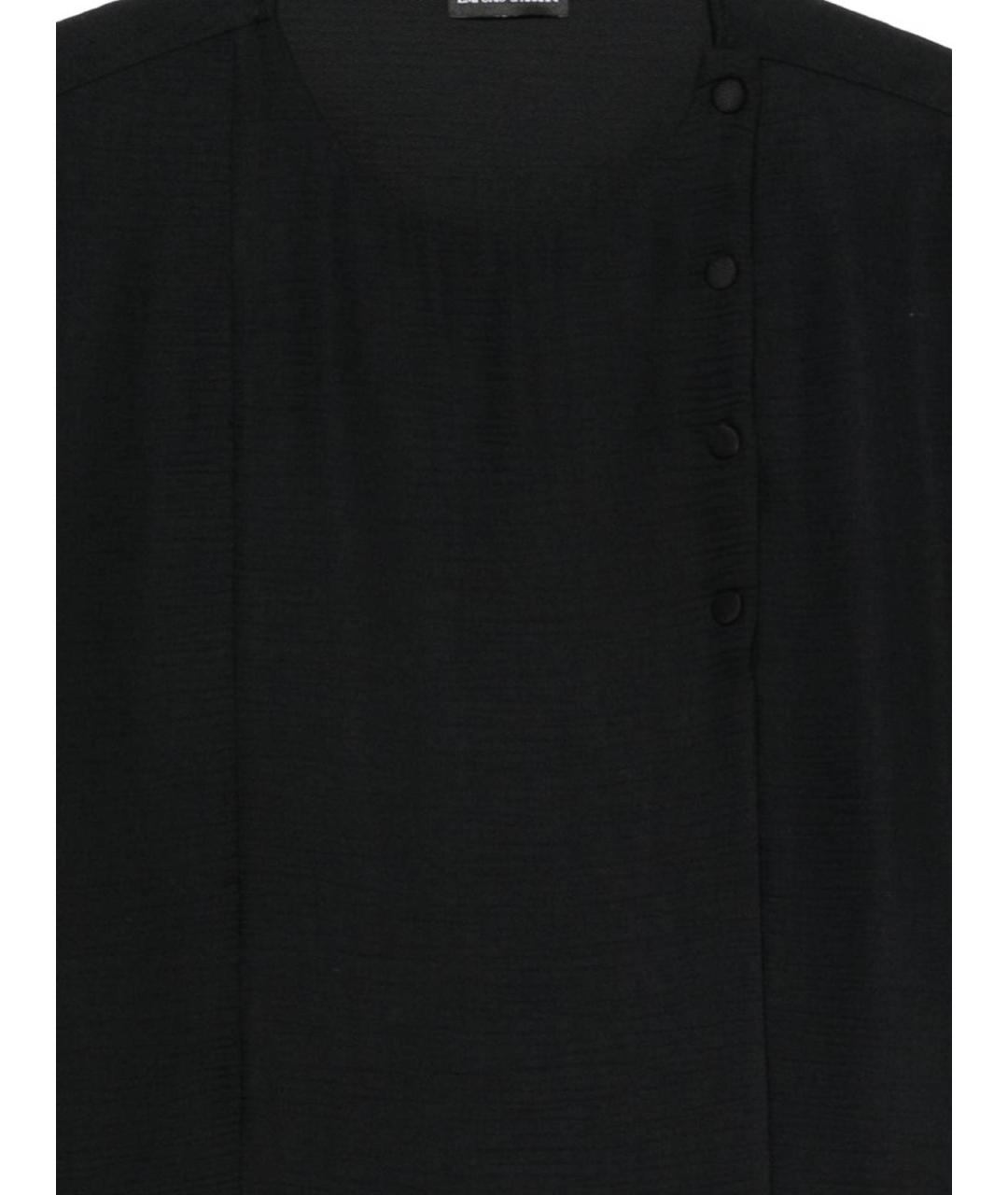 EMPORIO ARMANI Черная шерстяная футболка, фото 2