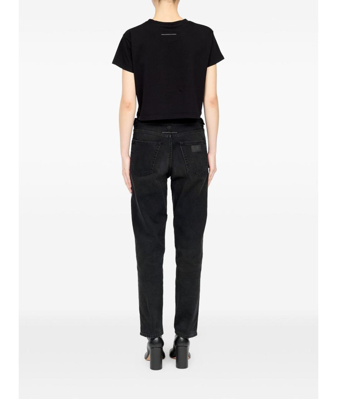 MM6 MAISON MARGIELA Черная хлопковая футболка, фото 3