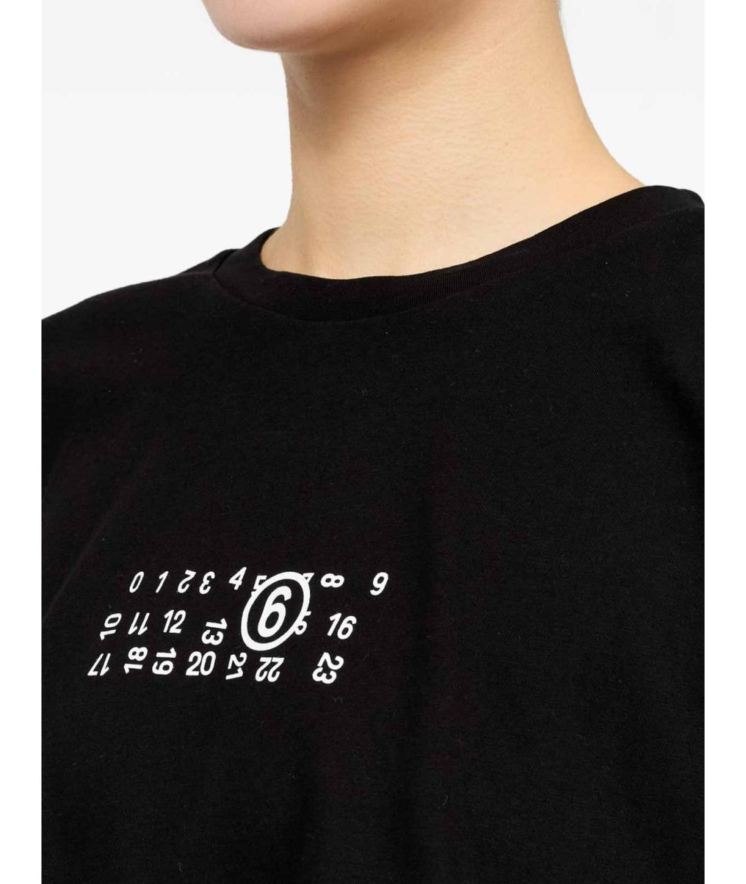 MM6 MAISON MARGIELA Черная хлопковая футболка, фото 5