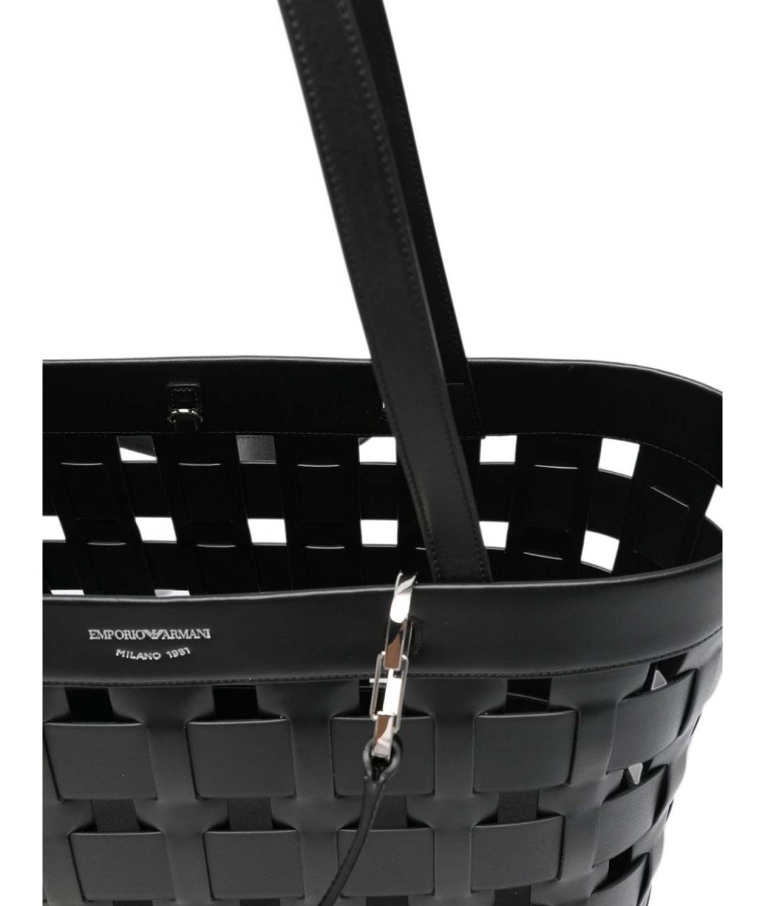 EMPORIO ARMANI Черная сумка тоут, фото 5