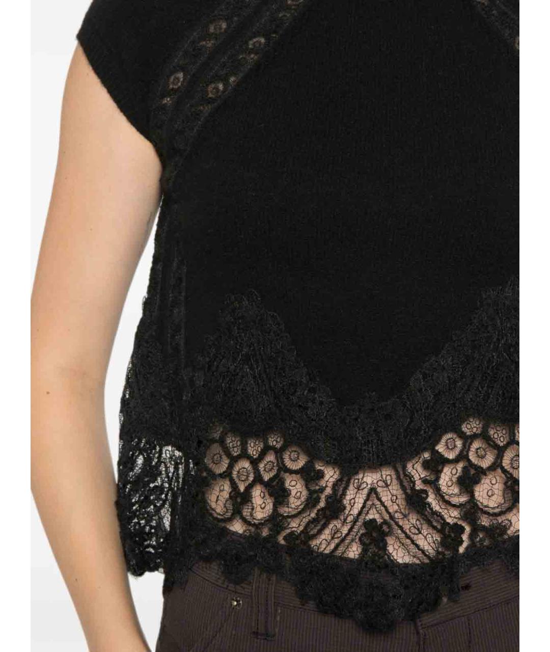 ERMANNO SCERVINO Черная кашемировая майка, фото 2