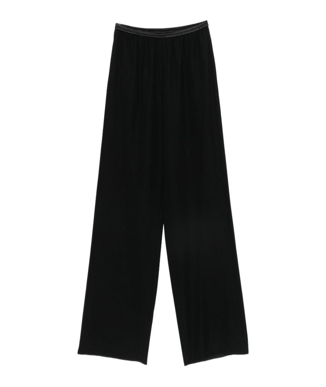 EMPORIO ARMANI Черные полиэстеровые брюки широкие, фото 1