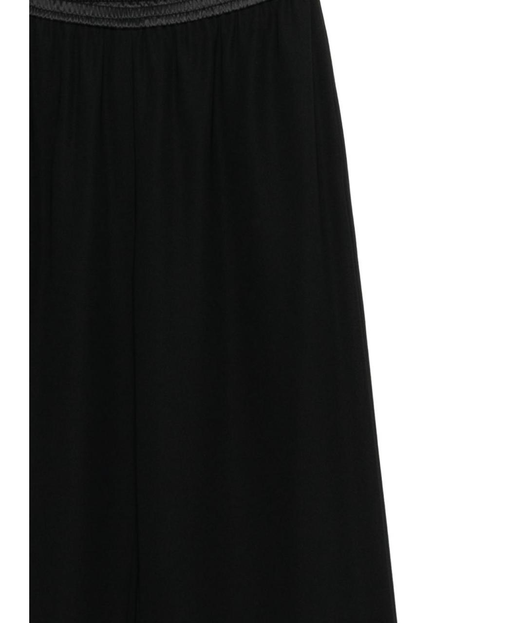 EMPORIO ARMANI Черные полиэстеровые брюки широкие, фото 3