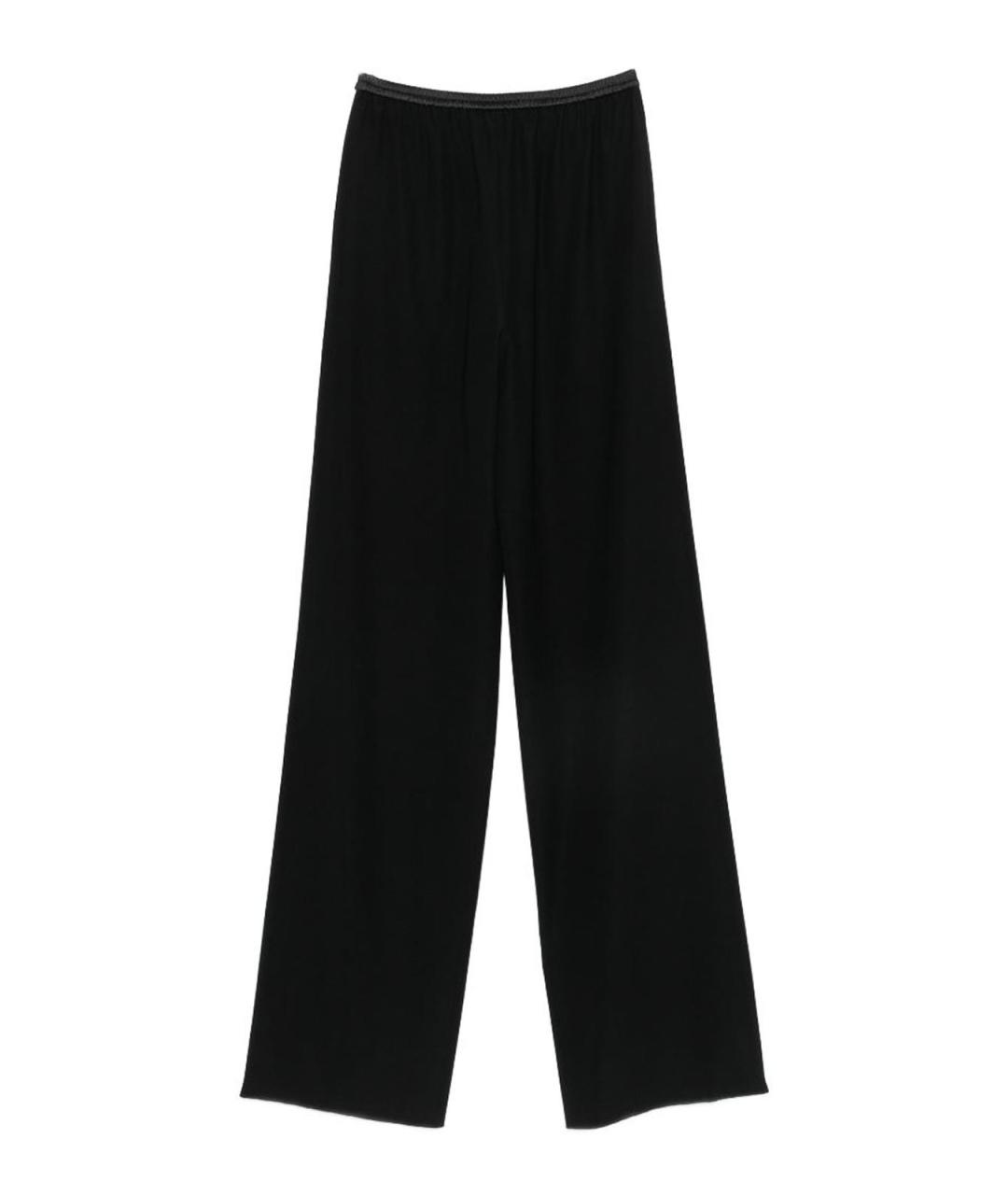EMPORIO ARMANI Черные полиэстеровые брюки широкие, фото 2