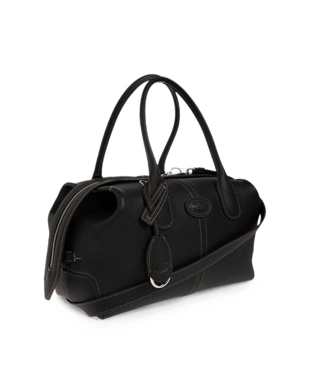 TOD'S Черная кожаная сумка тоут, фото 2