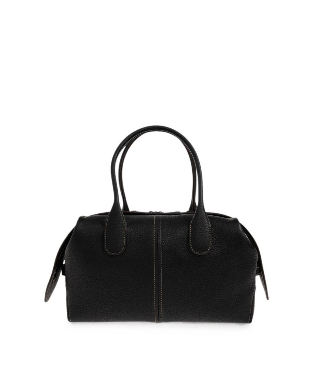 TOD'S Черная кожаная сумка тоут, фото 3