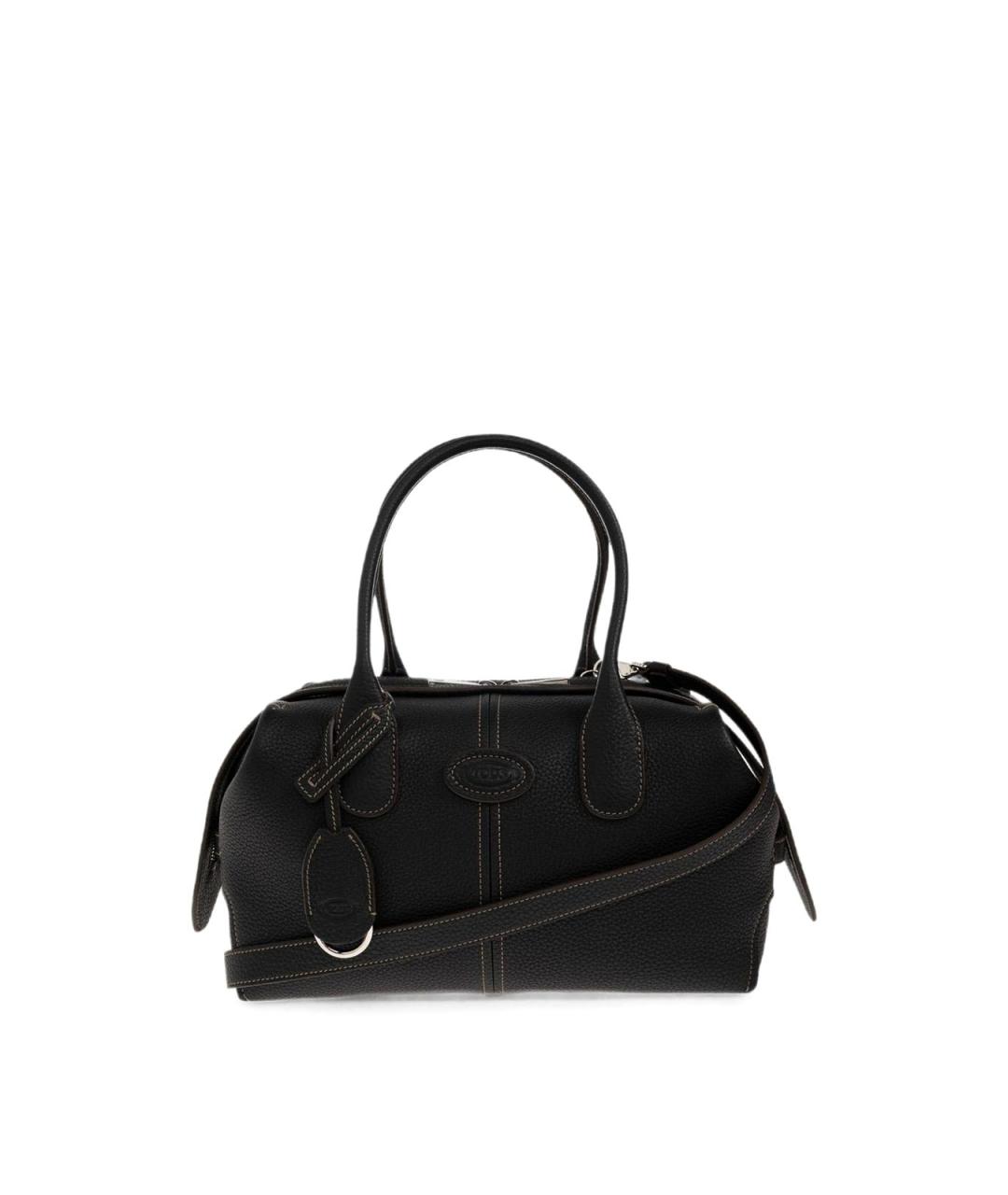 TOD'S Черная кожаная сумка тоут, фото 7